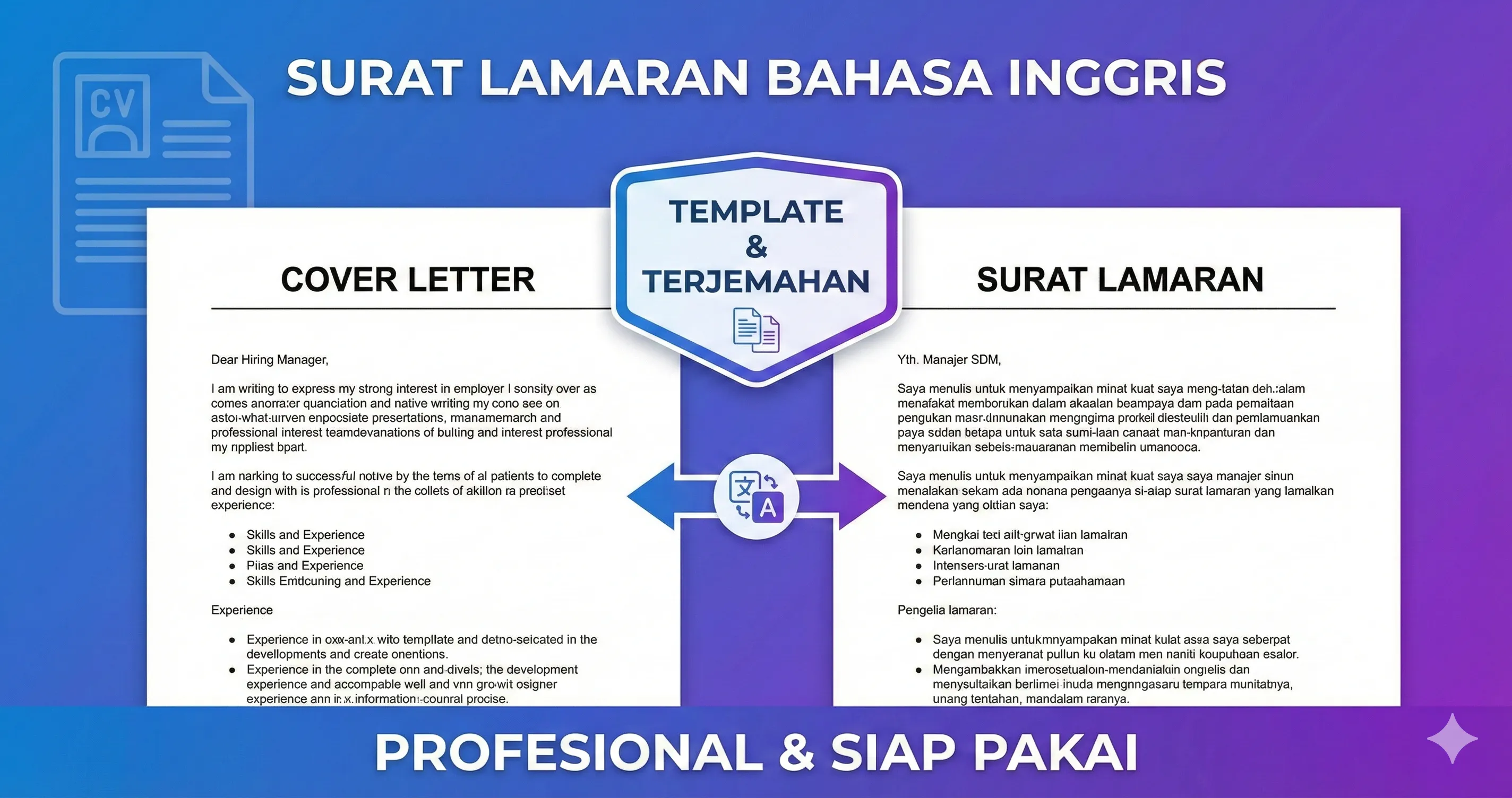 Contoh Surat Lamaran Kerja Inggris & Terjemahan